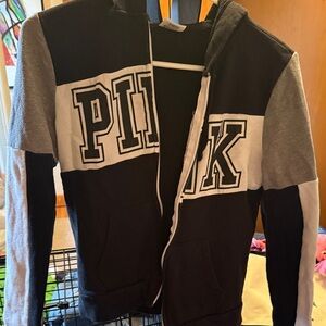 Victoria's Secret Kids Black and Gray Hoodie